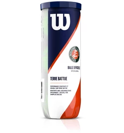 Balles de tennis Wilson Roland Garros Clay (3 Pack)
