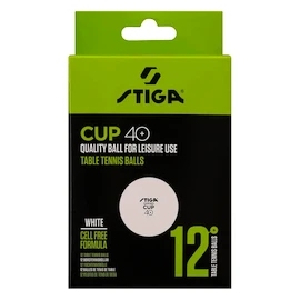 Balles Stiga Cup 40+ ABS White 12 Pack