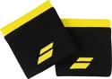 Bandeaux anti-sueur Babolat  Logo Wristband Black/Sulphur Spring (2 Pack)