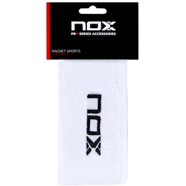 Bandeaux anti-sueur NOX 2 White/Black Logo Long Wristbands