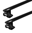 Barres de toit Thule avec EVO WingBar Black Alfa Romeo Stelvio 5-dr SUV avec un toit nu 17+