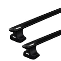 Barres de toit Thule avec EVO WingBar Black Audi A2 5-dr MPV avec un toit nu 00-05