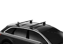 Barres de toit Thule avec EVO WingBar Black Audi A4 Avant 5-dr Estate avec barres de toit intégrées 16+