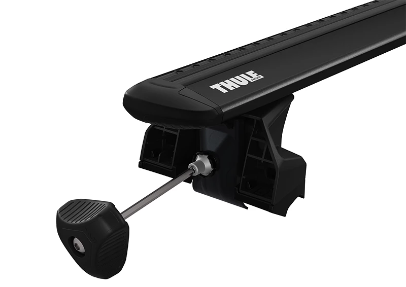 Barres de toit Thule avec EVO WingBar Black Dacia Sandero 5-dr Hatchback avec un toit nu 08-12