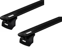 Barres de toit Thule avec EVO WingBar Black Fiat Qubo 5-dr MPV avec des points fixes 08-17