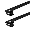 Barres de toit Thule avec EVO WingBar Black Jeep Wagoneer 5-dr SUV avec barres de toit intégrées 22-24