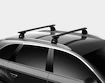 Barres de toit Thule avec EVO WingBar Black Opel Vita 3-dr Berline à hayon avec des points fixes 04-06