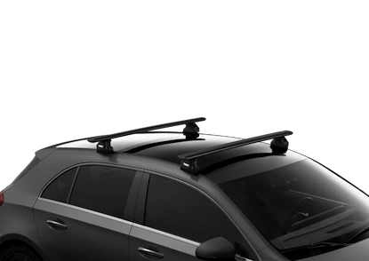 Barres de toit Thule avec EVO WingBar Black Peugeot Partner 5-dr Fourgon avec des points fixes 19-24