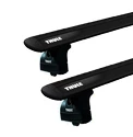 Barres de toit Thule avec EVO WingBar Black Porsche Cayenne 5-dr SUV avec T-Profil 02-09