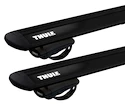 Barres de toit Thule avec EVO WingBar Black Renault Laguna (Mk III) 5-dr Estate avec barres de toit (hagus) 08-15