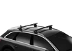 Barres de toit Thule avec EVO WingBar Black Seat Altea Freetrack 5-dr MPV avec barres de toit intégrées 07-15