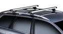 Barres de toit Thule avec SlideBar Alfa Romeo MiTo 3-dr Berline à hayon avec des points fixes 08+