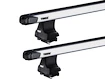 Barres de toit Thule avec SlideBar Dodge Dakota 4-dr Double-cab avec un toit nu 05-21