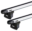 Barres de toit Thule avec SlideBar Peugeot Bipper 4-dr Fourgon avec des points fixes 08-24