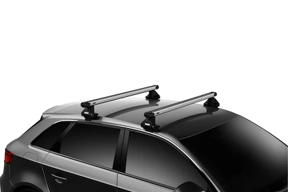 Barres de toit Thule avec SlideBar Renault Mégane 3-dr Hatchback avec un toit nu 10-24