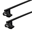 Barres de toit Thule avec SquareBar Chevrolet Silverado 4-dr Double-cab avec un toit nu 14-18