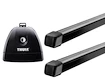Barres de toit Thule avec SquareBar Volkswagen Transporter (T6) 4-dr Double-cab avec des points fixes 15-24
