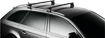 Barres de toit Thule avec WingBar Black Opel Combo Tour 4-dr MPV avec des points fixes 02-11