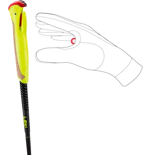 Bâtons de course de trail Leki  Evotrail FX.One TA, black-neonyellow-dark anthracite 125 cm