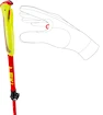 Bâtons de course de trail Leki  Ultratrail FX Junior, naturalcarbon-bright red-neonyellow, 95 - 110 cm