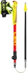 Bâtons de course de trail Leki  Ultratrail FX Junior, naturalcarbon-bright red-neonyellow, 95 - 110 cm