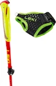 Bâtons de course de trail Leki  Ultratrail FX Junior, naturalcarbon-bright red-neonyellow, 95 - 110 cm