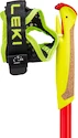 Bâtons de course de trail Leki  Ultratrail FX Junior, naturalcarbon-bright red-neonyellow, 95 - 110 cm