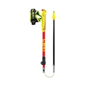 Bâtons de course de trail Leki  Ultratrail FX Junior, naturalcarbon-bright red-neonyellow, 95 - 110 cm