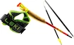 Bâtons de course de trail Leki  Ultratrail FX.One Superlite, bright red-neonyellow-naturalcarbon