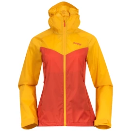 Blouson pour femme Bergans Microlight W Jacket Brick/Light Golden Yellow