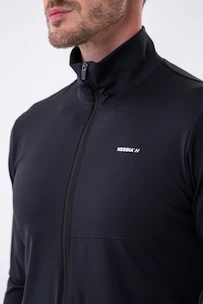 Blouson pour homme Nebbia  Long sleeved w hoodie Sporty Zipper Jacket with side pockets “Control” 332 black M