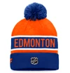 Bonnet d'hiver Fanatics  Authentic Pro Game & Train Cuffed Pom Knit Edmonton Oilers
