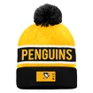 Bonnet d'hiver Fanatics  Authentic Pro Game & Train Cuffed Pom Knit Pittsburgh Penguins