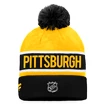 Bonnet d'hiver Fanatics  Authentic Pro Game & Train Cuffed Pom Knit Pittsburgh Penguins
