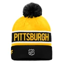 Bonnet d'hiver Fanatics  Authentic Pro Game & Train Cuffed Pom Knit Pittsburgh Penguins