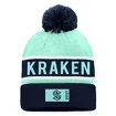 Bonnet d'hiver Fanatics  Authentic Pro Game & Train Cuffed Pom Knit Seattle Kraken