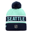 Bonnet d'hiver Fanatics  Authentic Pro Game & Train Cuffed Pom Knit Seattle Kraken