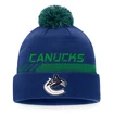 Bonnet d'hiver Fanatics  Authentic Pro Locker Room Cuffed Pom Knit NHL Vancouver Canucks