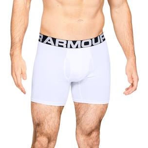 Caleçons pour homme Under Armour  Charged Cotton 6in 3 Pack-WHT