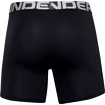 Caleçons pour homme Under Armour  Charged Cotton 6in 3Pack Black