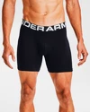 Caleçons pour homme Under Armour  Charged Cotton 6in 3Pack Black