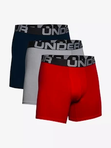 Caleçons pour homme Under Armour  Charged Cotton 6in 3Pack Red  S