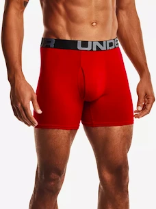 Caleçons pour homme Under Armour  Charged Cotton 6in 3Pack Red  S