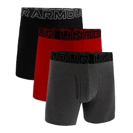Caleçons pour homme Under Armour Perf Cotton Solid 6in 3Pack Castlerock Heather