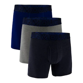 Caleçons pour homme Under Armour Perf Cotton Solid 6in 3Pack Navy