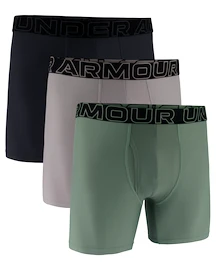 Caleçons pour homme Under Armour Perf Tech 6in 3Pack Grey