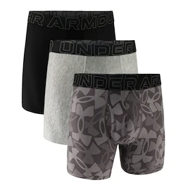 Caleçons pour homme Under Armour Perf Tech Print 6in 3Pack Castlerock Heather