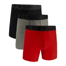 Caleçons pour homme Under Armour Perf Tech Solid 6in 3Pack Red