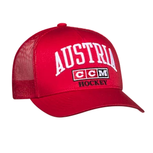 Casquette pour homme CCM  FLAG MESHBACK TRUCKER TEAM AUSTRIA Multiple Team Color