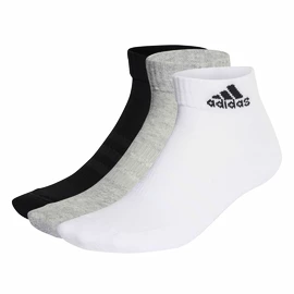 Chaussettes adidas Cushioned Sportswear Ankle Socks 3 Pairs Grey/White/Black